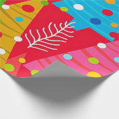 Kleurrijk kerstinpakpapier cadeaupapier (Hoek)