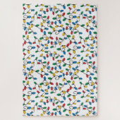 Kleurrijk kerstlampje moeilijk legpuzzel (Verticaal)