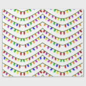 Kleurrijk kerstlampje Whimsical Wrapping Paper Cadeaupapier (Vlak)