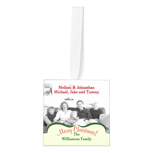 Kleurrijk kerstlamppatroon op maat decoratie (Voorkant)