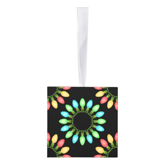 Kleurrijk kerstlamppatroon op maat decoratie (Rechts)