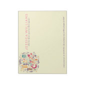 Kleurrijk kerstontwerp met Retro-kerstmis Notitieblok (Linkerzijde)