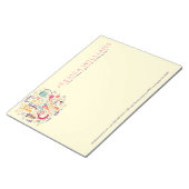 Kleurrijk kerstontwerp met Retro-kerstmis Notitieblok (Schuin)