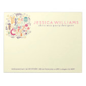 Kleurrijk kerstontwerp met Retro-kerstmis Notitieblok (Voorkant)