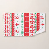 Kleurrijk kerstpatroon bad handdoek (Handdoek)