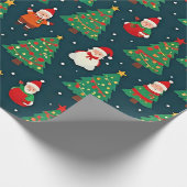 Kleurrijk kerstpatroon, cadeaupapier (Hoek)