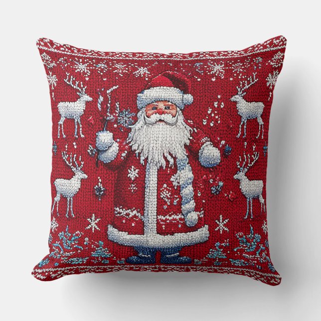 Kleurrijk kerstpatroon kussen (Voorkant)