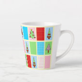 Kleurrijk kerstpatroon latte mok (Rechts)