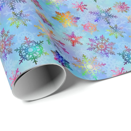  kleurrijk kerstpatroon met snowflakes cadeaupapier (Rol Hoek)