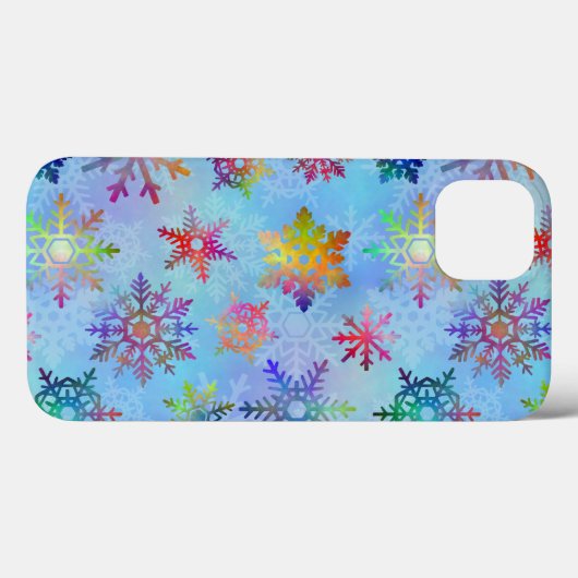 kleurrijk kerstpatroon met snowflakes Case-Mate iPhone case (Achterkant (horizontaal))