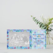  kleurrijk kerstpatroon met snowflakes feestdagenkaart (Staand voorkant)