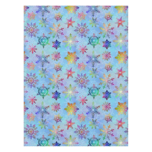  kleurrijk kerstpatroon met snowflakes tafelkleed (Voorkant)