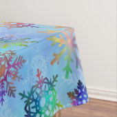 kleurrijk kerstpatroon met snowflakes tafelkleed (Voorbeeld)