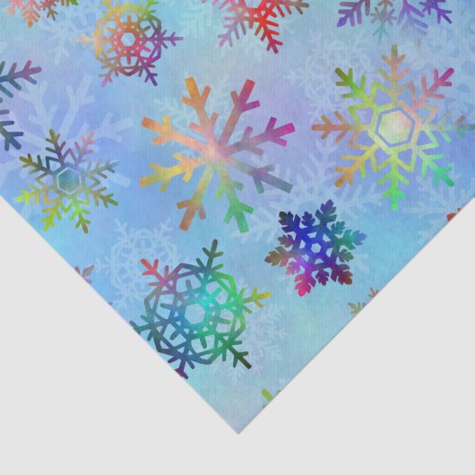 kleurrijk kerstpatroon met snowflakes tissuepapier (Detail)