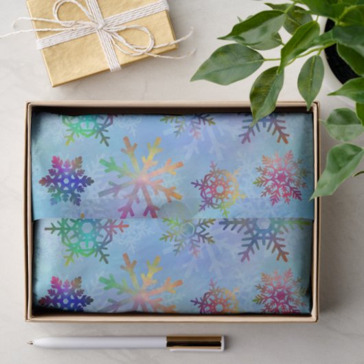 kleurrijk kerstpatroon met snowflakes tissuepapier (Geschenk)