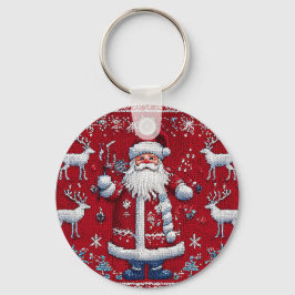 Kleurrijk kerstpatroon sleutelhanger