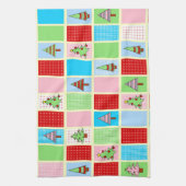 Kleurrijk kerstpatroon theedoek (Verticaal)