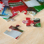 Kleurrijk kerstSnoep Legpuzzel (Zijkant)