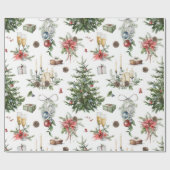 Kleurrijk kerstsymbool 2 cadeaupapier (Vlak)