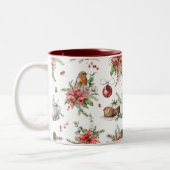 Kleurrijk kerstsymbool 2 tweekleurige koffiemok (Links)