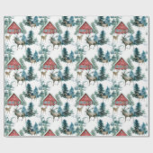 Kleurrijk kerstsymbool patroon 3 cadeaupapier (Vlak)