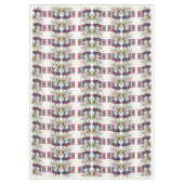 Kleurrijk kerstuil vakantie tafelkleed (Voorkant)