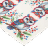 Kleurrijk kerstuil vakantie tafelkleed (Gekanteld)