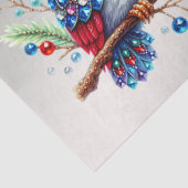 Kleurrijk kerstuil vakantie weefsel papier (Detail)