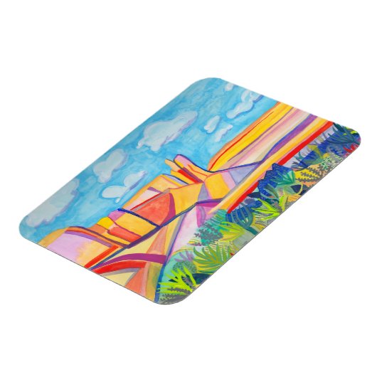 Kleurrijk keuken- en landschapsschilderwerk Mesa Magneet (Linkerzijde)