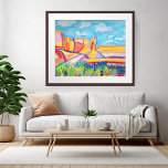 Kleurrijk Keuken Mesa Wacky Waterverf Landschap Poster<br><div class="desc">Ben je naar Kitchen Mesa geweest in New Mexico? Het is een mooie plek! Ik hoop dat je dit kleurrijke waterverf landschapsschilderij leuk vindt.</div>