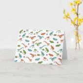 Kleurrijk kikkerpatroon kaart (Gele Bloem)