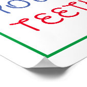 Kleurrijk Kind badkamer wand Poster (Hoek)