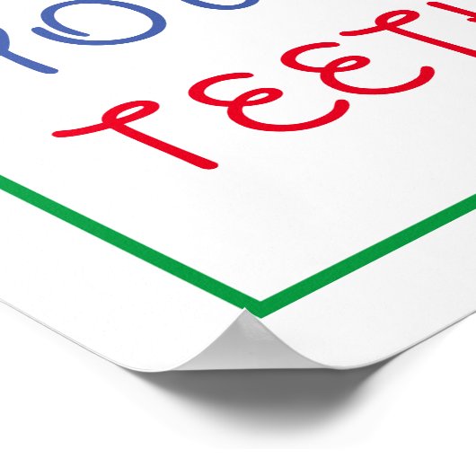 Kleurrijk Kind badkamer wand Poster (Hoek)