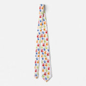 Kleurrijk Kind Handdruk Stropdas voor Docenten (Achterkant)