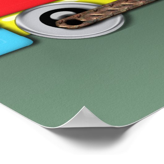 Kleurrijk Kind;s Locomotief & Caboose Poster (Hoek)