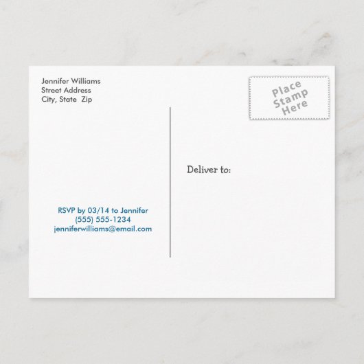 Kleurrijk Kind Zee Life verjaardagsfeestje uitnodi Uitnodiging Briefkaart (Achterkant)