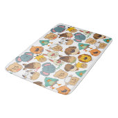 Kleurrijk kinder safari patroon dierentuin badmat (Gekanteld)