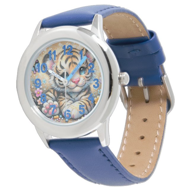 Kleurrijk kinderhorloge met dierenthema horloge (Gekanteld)