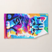 Kleurrijk kittenontwerp bad handdoek (Handdoek)