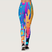 Kleurrijk kittenontwerp leggings (Achterkant)