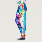 Kleurrijk kittenontwerp leggings (Links)