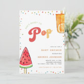 Kleurrijk Klaar voor Pop Popsicle Zomer Baby showe Kaart (Staand voorkant)