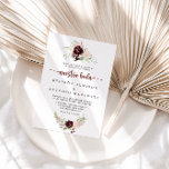 Kleurrijk Klassic Floral Nuestra Boda Wedding Kaart<br><div class="desc">Deze kleurrijke klassieke vlaamse brutale bruinkoolbruidebruidsuitnodiging is perfect voor een rustige bruiloft. Het ontwerp is voorzien van bruine,  roze,  bloemen met witte waterverf en groene bladeren en rode bessen die goed in aantrekkelijke bouquets zijn gebundeld.</div>