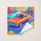 Kleurrijk Klassiek Autodesign Bad Handdoek (Wasdoekje)