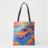 Kleurrijk Klassiek Rit Ontwerp Tote Bag (Voorkant)