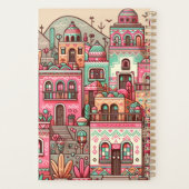 Kleurrijk klein dorp planner (Achterkant)