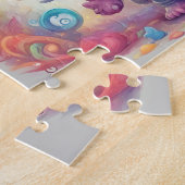 Kleurrijk klein Schattige monster Legpuzzel (Zijkant)
