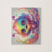 Kleurrijk klein Schattige monster Legpuzzel (Verticaal)