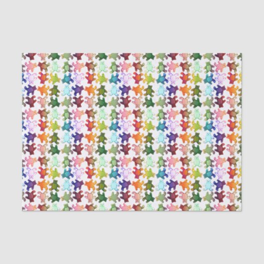 Kleurrijk klein Teddy bears plakpapier Tissuepapier (Voorkant)