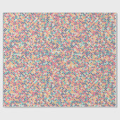 Kleurrijk klein vierkant geometrisch patroon cadeaupapier (Vlak)